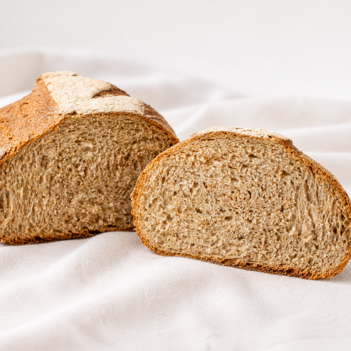 Whole wheat sour dough bread loaf